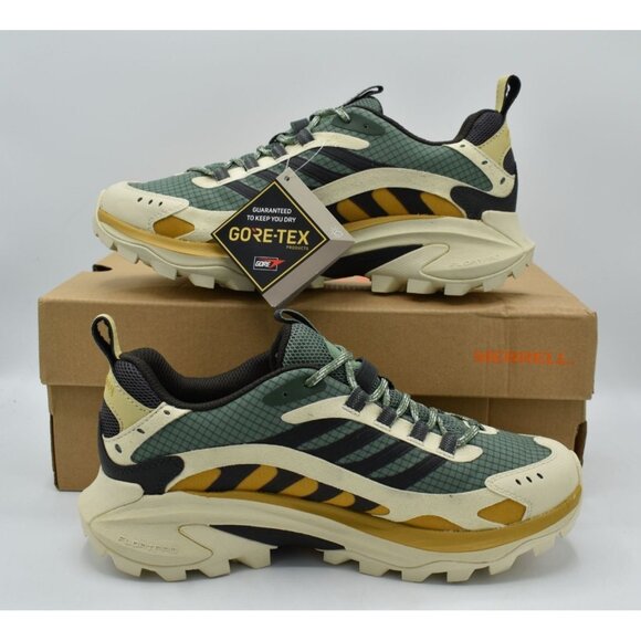 Merrell Women 11 MOAB Speed 2 GTX Gore-Tex Green Waterproof Trail Running Shoes - Picture 5 of 13